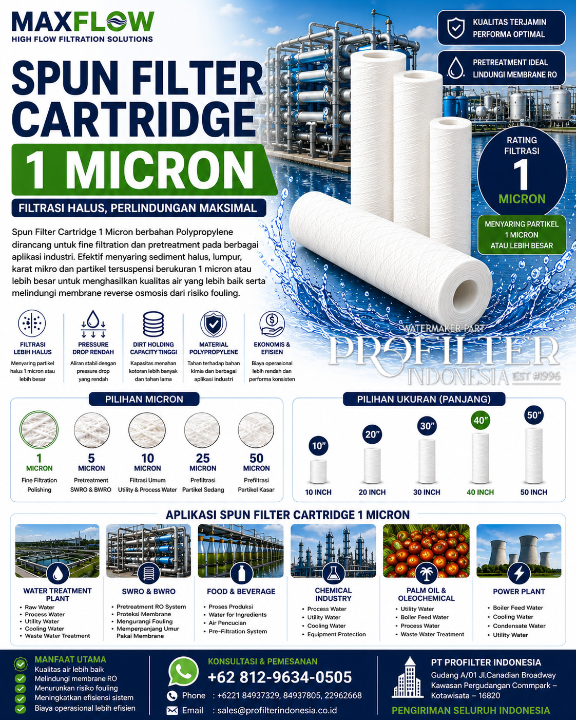 spun filter cartridge 1 micron spun filter cartridge 1 micron