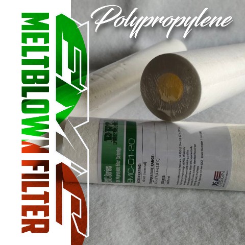 EMC-01-20 Melt Blown Filter Cartridge 1 Micron 20 Inch Smooth Coreless DOE