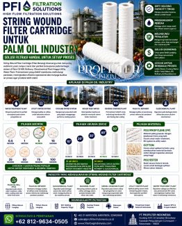 String Wound Filter Cartridge untuk Palm Oil Industry