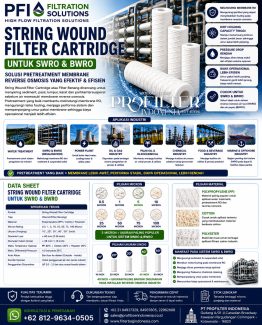 String Wound Filter Cartridge untuk SWRO dan BWRO